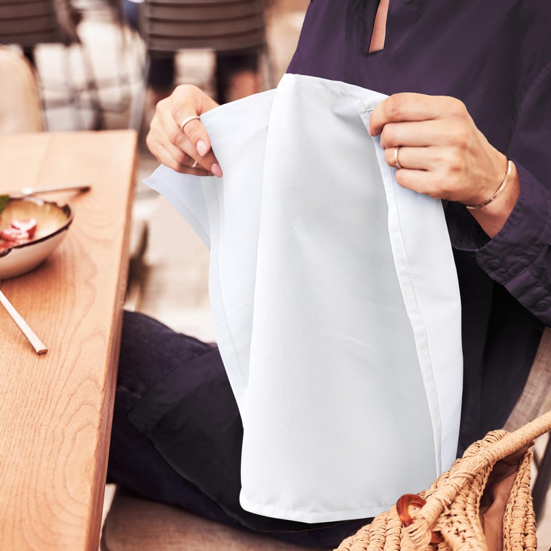 Utopia Home [24 Pack, White] Cloth Napkins 17x17 Inches, 100% Polyester Hemmed Edges, Washable and Reusable Ideal for Parties, Weddings and Dinners - Image 4